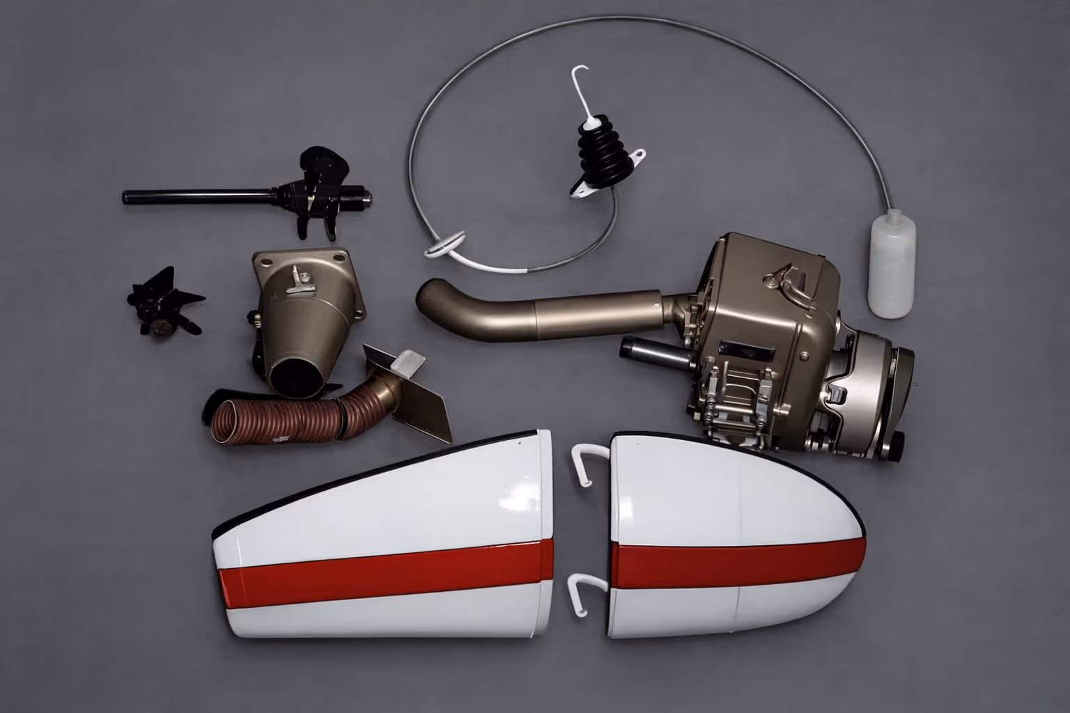 All the components that made up the Surfjet.